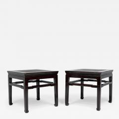 Pair of Woven Top Fang Deng Stools - 4196643
