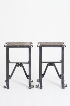 Pair of Wrought Iron Side Tables Console Tables - 4040102