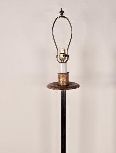 Pair of Wrought Iron Torch res with Gilt Accents circa 1970 - 4774676