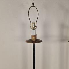 Pair of Wrought Iron Torch res with Gilt Accents circa 1970 - 4774677