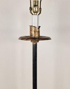 Pair of Wrought Iron Torch res with Gilt Accents circa 1970 - 4774679
