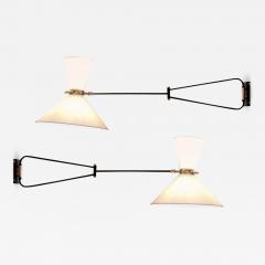 Pair of adjustable and foldable wall lights by Arlus France circa 1950 - 914993