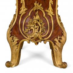 Pair of antique French marble ormolu and marquetry pedestals - 4247618