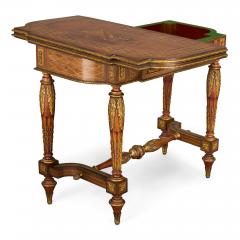 Pair of antique French ormolu games tables - 4380526