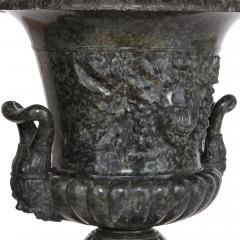 Pair of antique Italian serpentine marble vases - 3354593