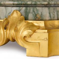 Pair of antique Louis XVI style green marble and gilt bronze vases - 4187241