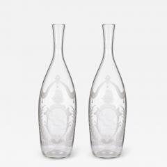 Pair of antique Russian glass decanters - 2474523