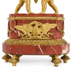 Pair of antique Russian pink griotte marble and ormolu vases with covers - 4584924