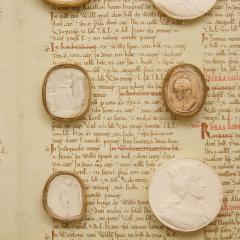 Pair of antique framed Italian Grand Tour plaster intaglios - 4387800