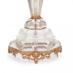 Pair of antique silver mounted rock crystal candlesticks - 2631772