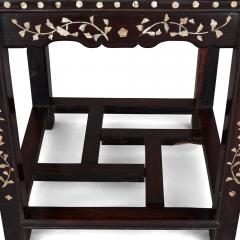 Pair of antique wooden Chinese stands with mother of pearl inlay - 2650888