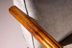 Pair of armchairs in ash and upholstered fabric Italian manufacture 1950s - 4473187