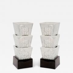 Pair of art Deco ceramic lamps - 854418