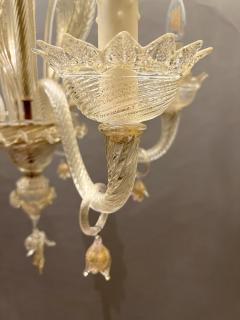 Pair of blown glass chandeliers Murano Italy circa 1970 - 3416170