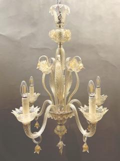 Pair of blown glass chandeliers Murano Italy circa 1970 - 3416174