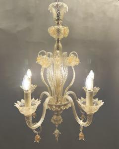 Pair of blown glass chandeliers Murano Italy circa 1970 - 3416175