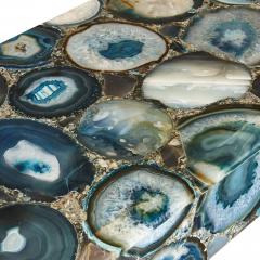 Pair of blue agate console tables - 3302773