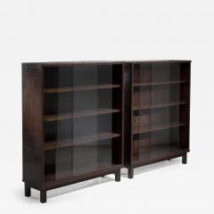 Pair of bookcases with glass doors - 4005576