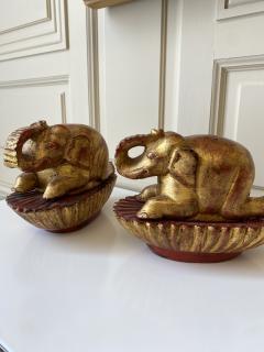 Pair of box elephant of Burma - 3168947