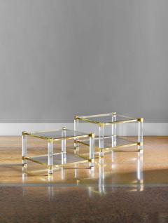 Pair of brass and glass coffee tables 1970 - 3382047
