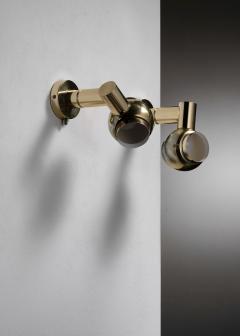 Pair of brass wall lamps - 4384257