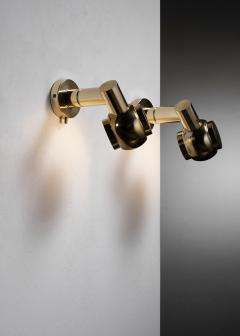 Pair of brass wall lamps - 4384258