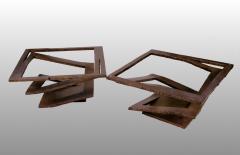 Pair of brutalist coffee tables France 1970 - 916901