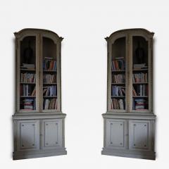 Pair of c 1900 Painted Bookcases France - 4074630
