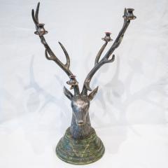 Pair of candlesticks in silvered bronze French Work circa 1950 - 1094237