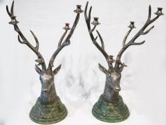 Pair of candlesticks in silvered bronze French Work circa 1950 - 1094239