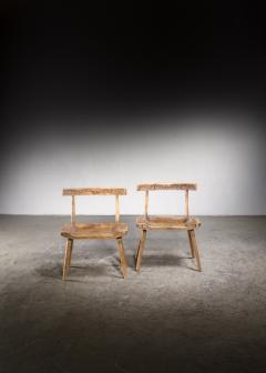 Pair of carved cottage chairs - 3414699