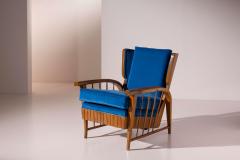 Pair of cherrywood lounge chairs Italy 1950s - 4396466