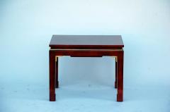 Pair of chic French 60s Asian inspired lacquer tables - 1308576