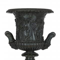 Pair of classical Italian grey marble vases after the famous Medici vase - 2500530