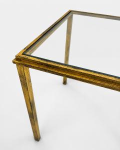 Pair of coffee tables in gilded iron by Robert Thibier France circa 1960 - 4709219