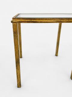 Pair of coffee tables in gilded iron by Robert Thibier France circa 1960 - 4709220