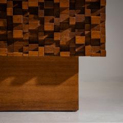 Pair of contemporary Italian Sideboards with Brutalist Surface Design - 4690522