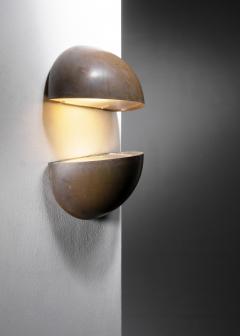 Pair of copper outdoor wall lamps - 4475892