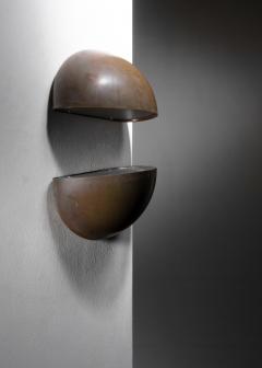Pair of copper outdoor wall lamps - 4475893