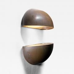 Pair of copper outdoor wall lamps - 4476351