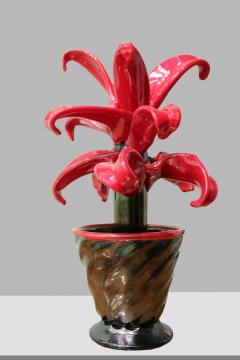 Pair of decorative glass plants - 894981