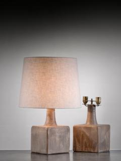 Pair of earthenware table lamps - 3891853