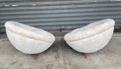 Pair of egg shaped armchairs Italy 1950s - 3225329