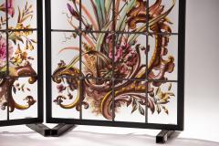 Pair of enameled stained glass panels France circa 1880 - 1460498