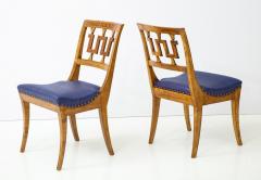 Pair of extremely fine Swedish Grace inlaid side chairs two pair available  - 1356881
