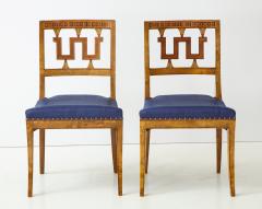 Pair of extremely fine Swedish Grace inlaid side chairs two pair available  - 1356885