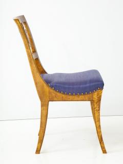 Pair of extremely fine Swedish Grace inlaid side chairs two pair available  - 1356888