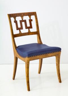 Pair of extremely fine Swedish Grace inlaid side chairs two pair available  - 1356889