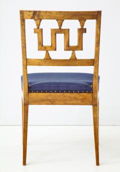 Pair of extremely fine Swedish Grace inlaid side chairs two pair available  - 1356891