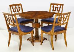 Pair of extremely fine Swedish Grace inlaid side chairs two pair available  - 1356893